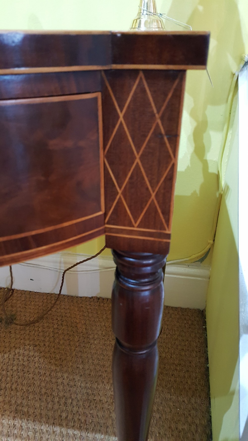 Late Georgian Bow Fronted Mahogany Console Table View V