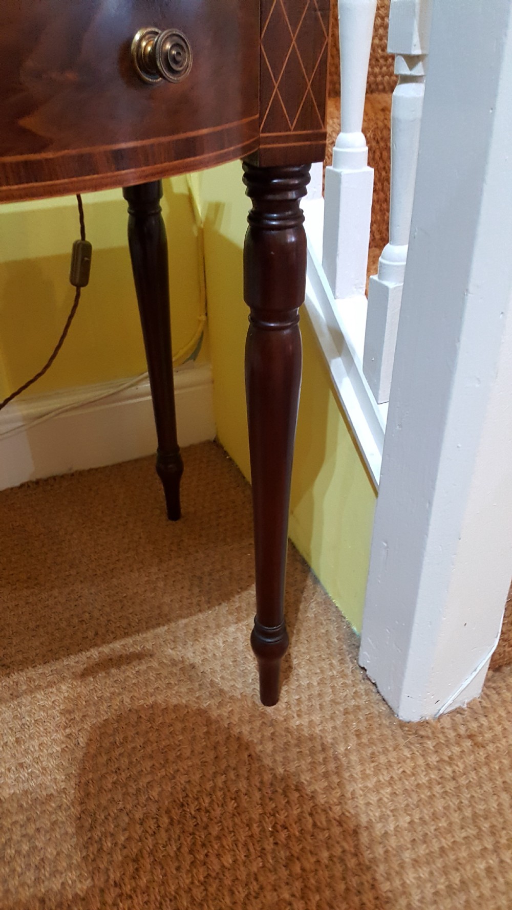 Late Georgian Bow Fronted Mahogany Console Table View VIII