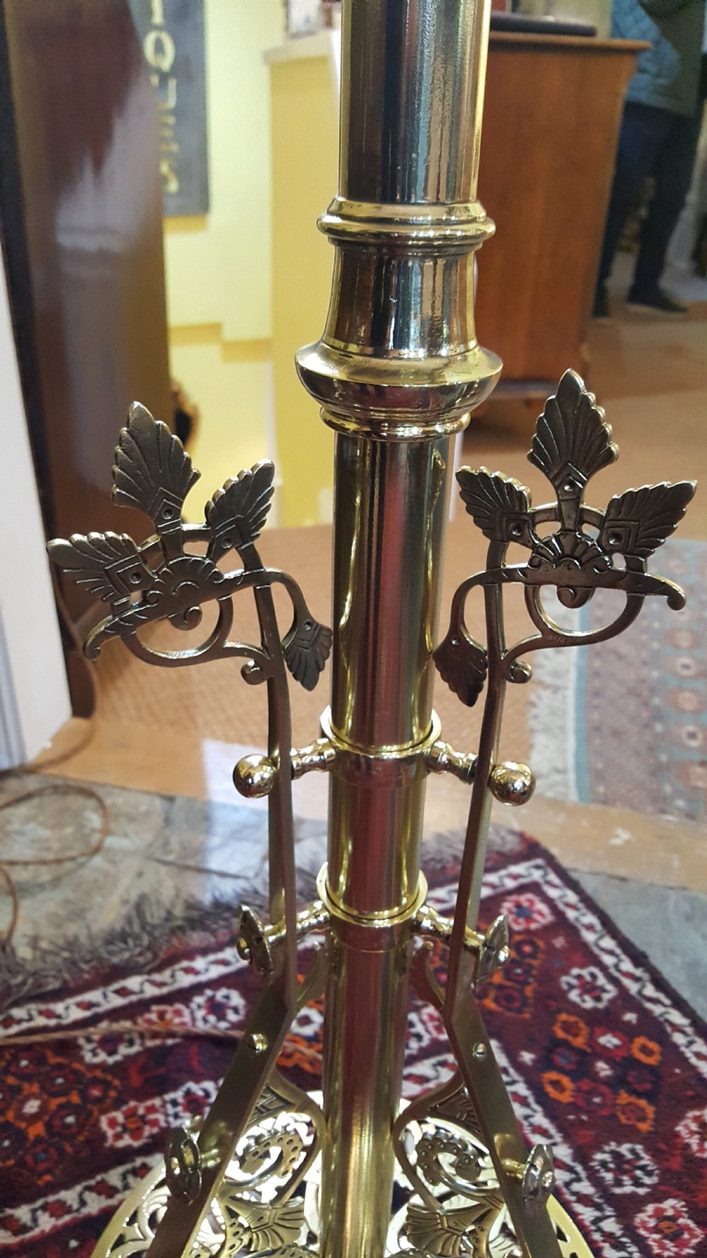 Aesthetic period brass standard lamp View III