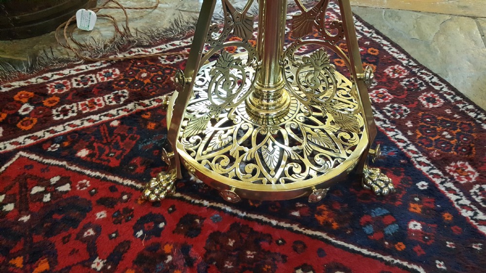 Aesthetic period brass standard lamp View V