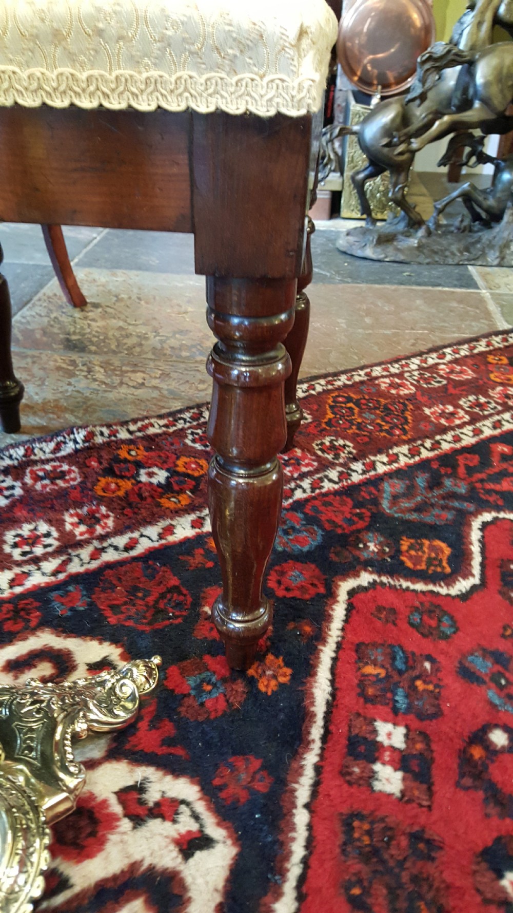 Early Victorian Mahogany Foot Stool  View IV
