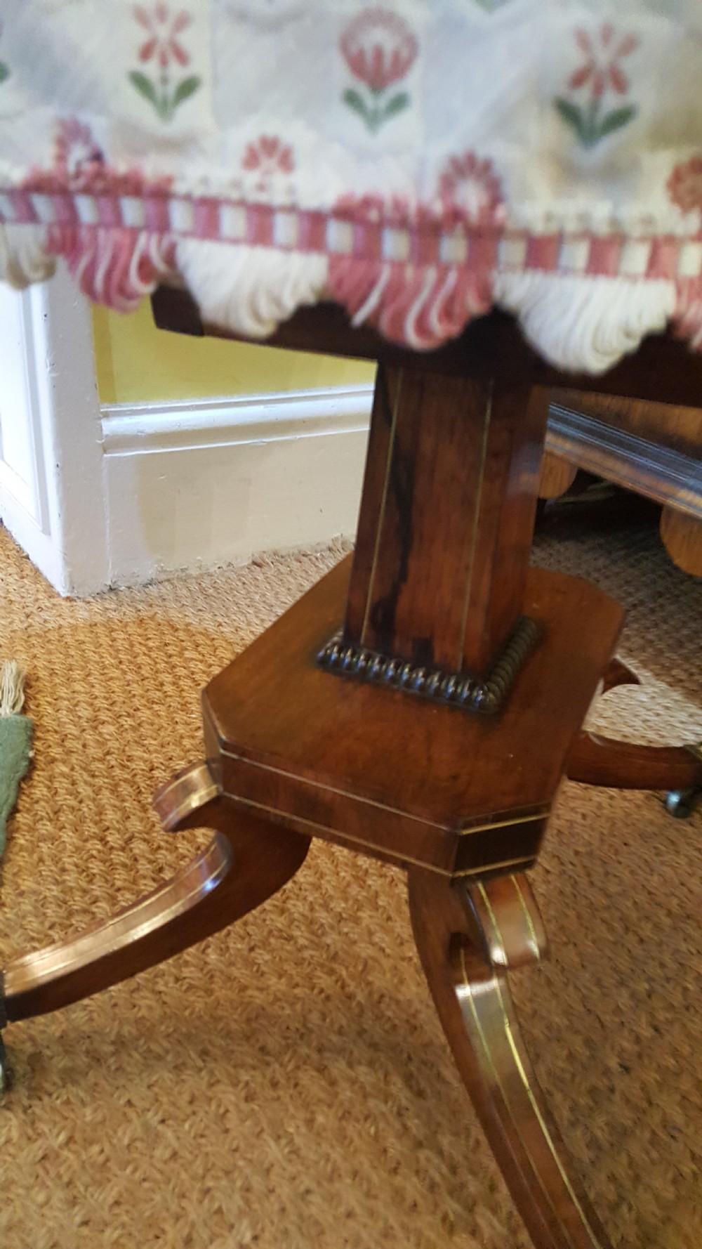 Regency Rosewood and Brass Inlaid Pemroke Work Table View IX