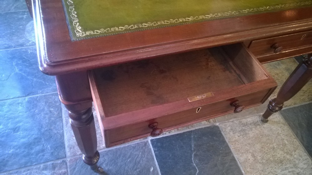 Ealy Victorian mahogany writing table View V