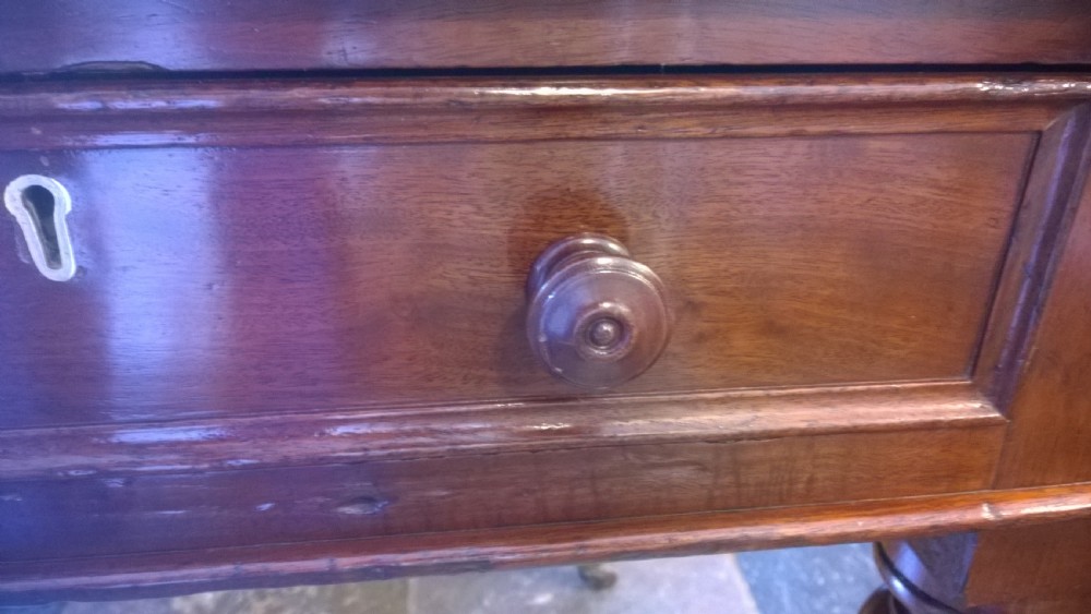 Ealy Victorian mahogany writing table View VI