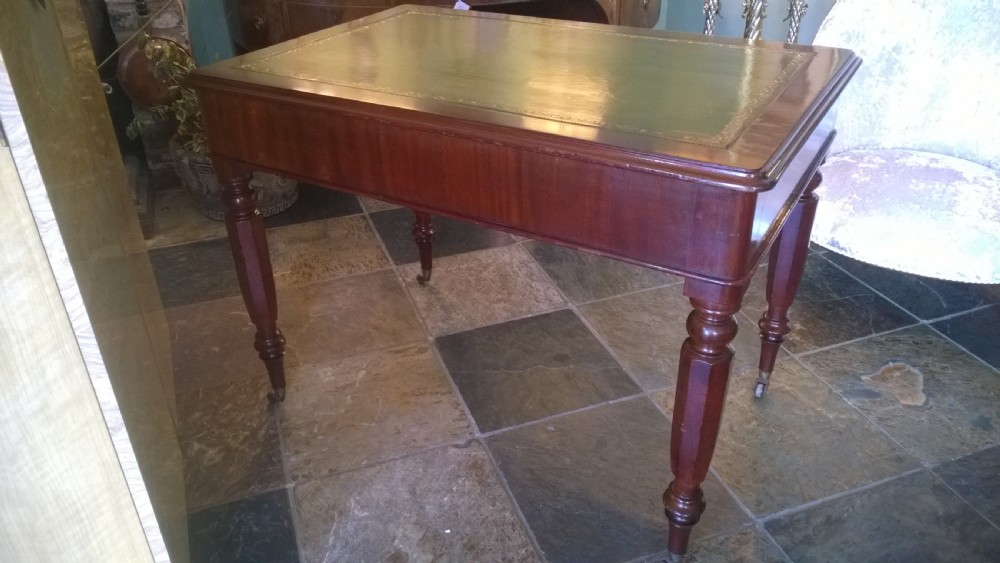 Ealy Victorian mahogany writing table View IX