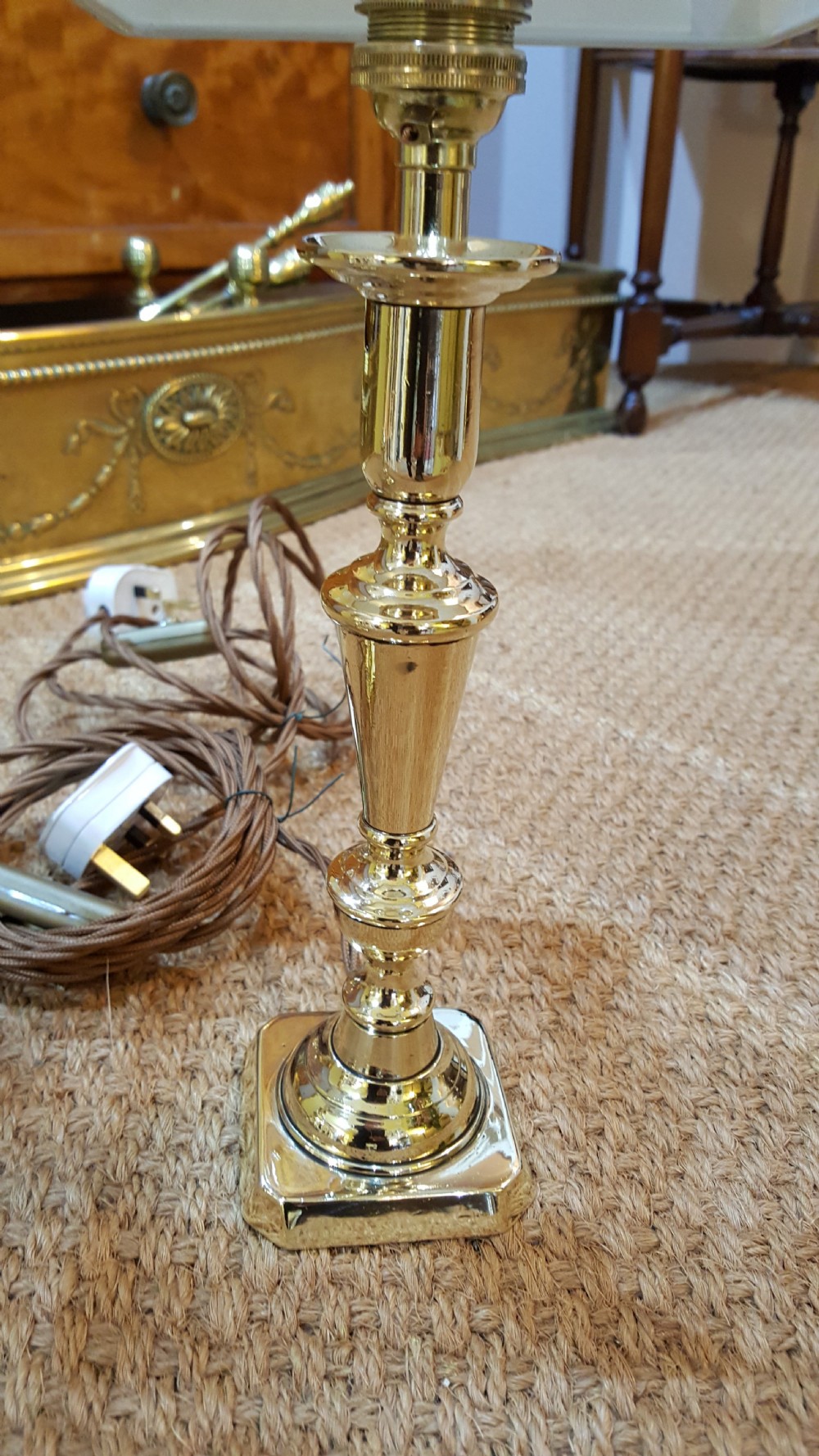 Pair of Edwardian Brass Candlesticks View III