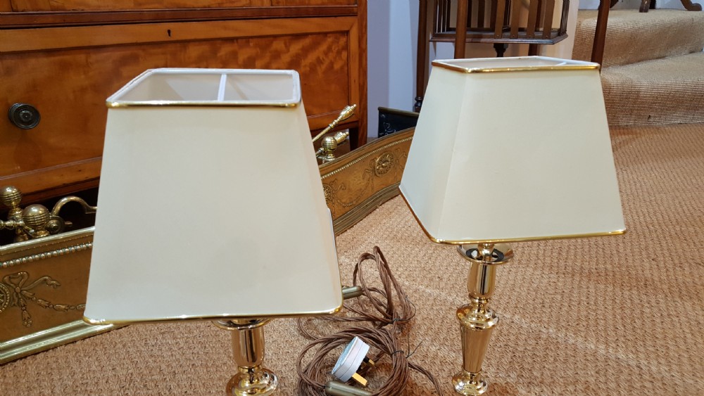 Pair of Edwardian Brass Candlesticks View IV