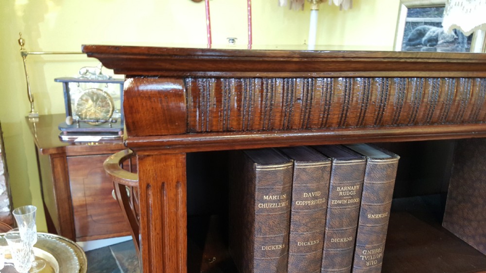 Edwardian Walnut Open Bookcase  View II