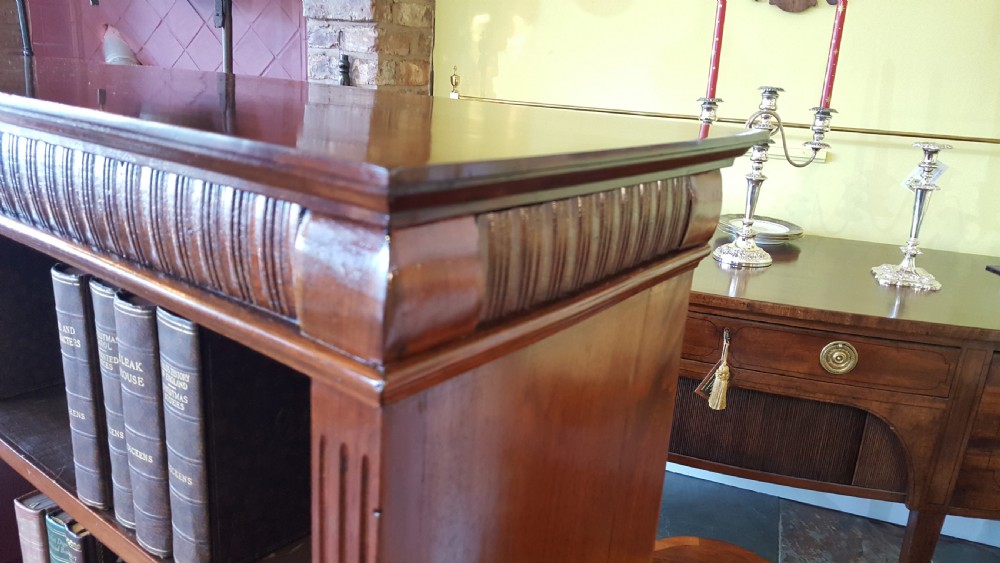 Edwardian Walnut Open Bookcase  View VI