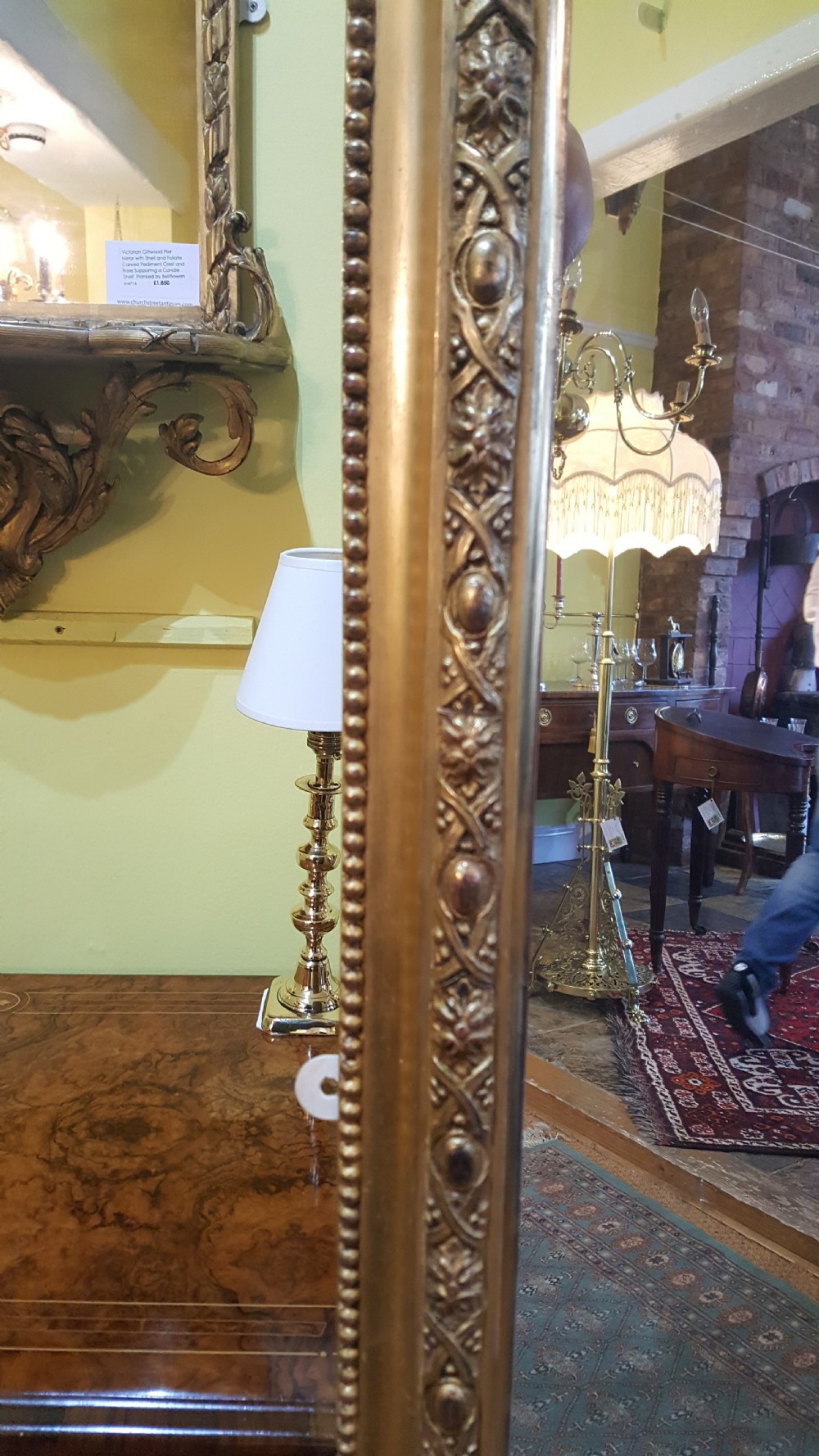 19th Century giltwood and gesso framed pier mirror View IV