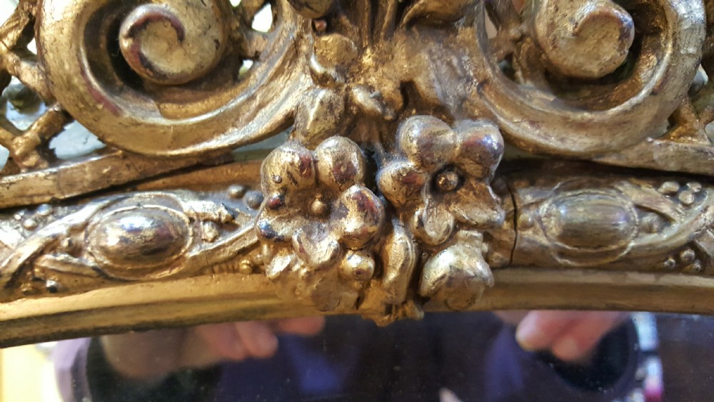 19th Century giltwood and gesso framed pier mirror View VII