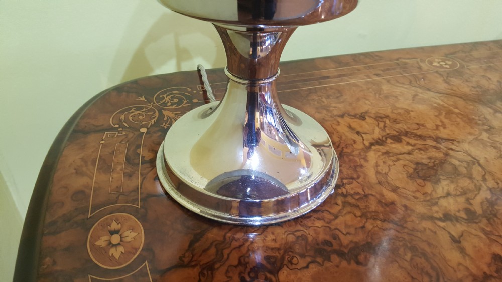 Pair of  Art Deco 1930's Chrome Parafin Lamps View III