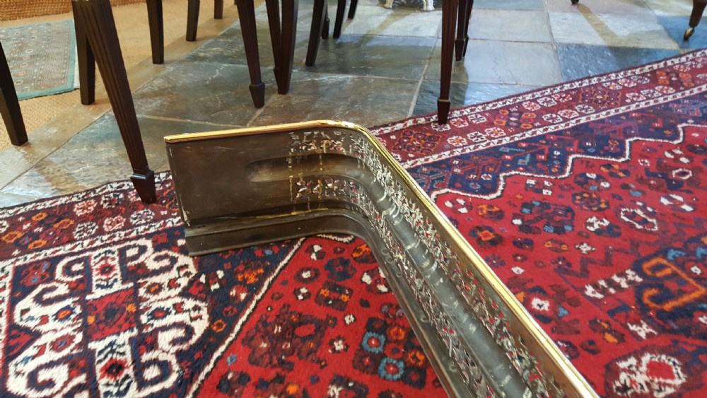 Late Victorian Pierced Brass Fender View VI