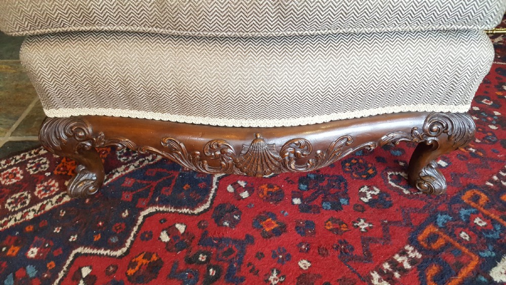 Pair of 1920's Mahogany Framed Wing Armchairs View VI