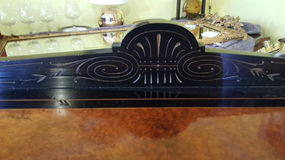 Late Victorian Amboyna and Ebonised Music Cabinet View V