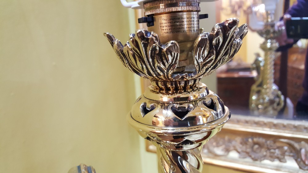 Victorian Brass Night Candle Stand View V