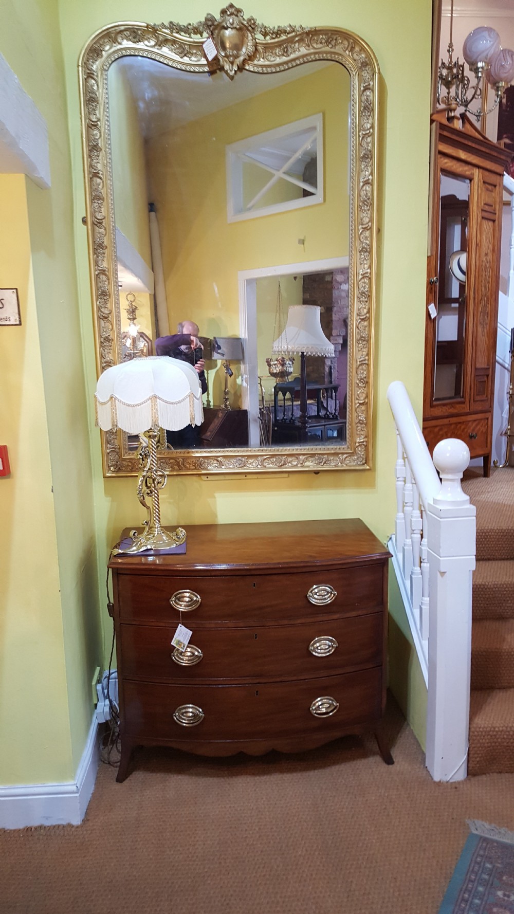Victorian Brass Night Candle Stand View VI