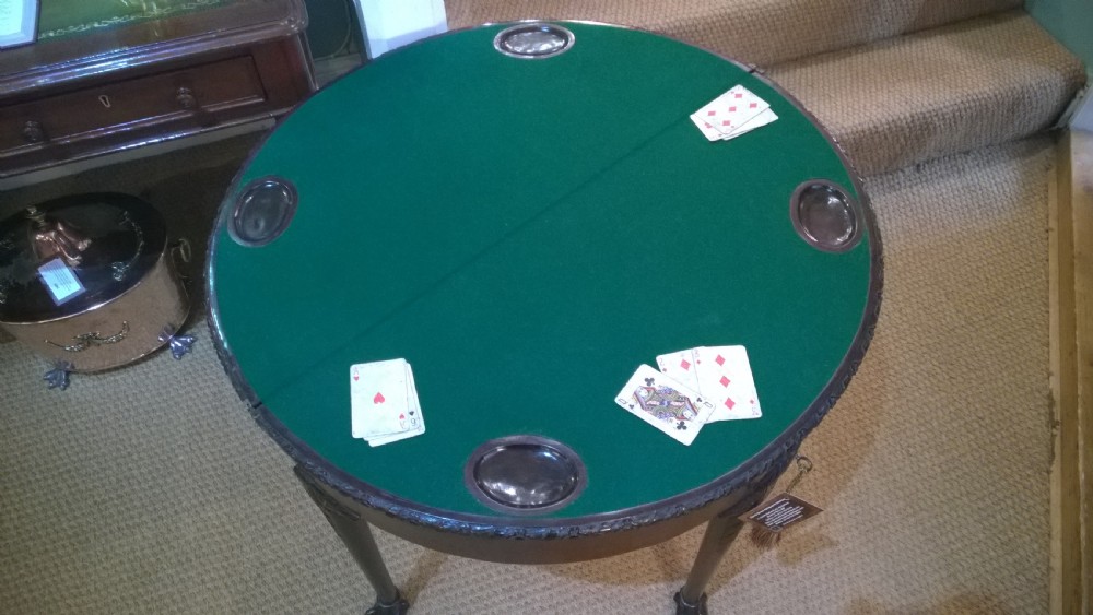 George II Mahogany Fold Over Card Table View V