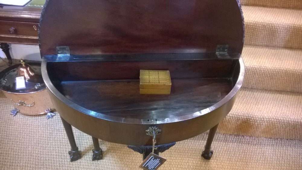 George II Mahogany Fold Over Card Table View VII
