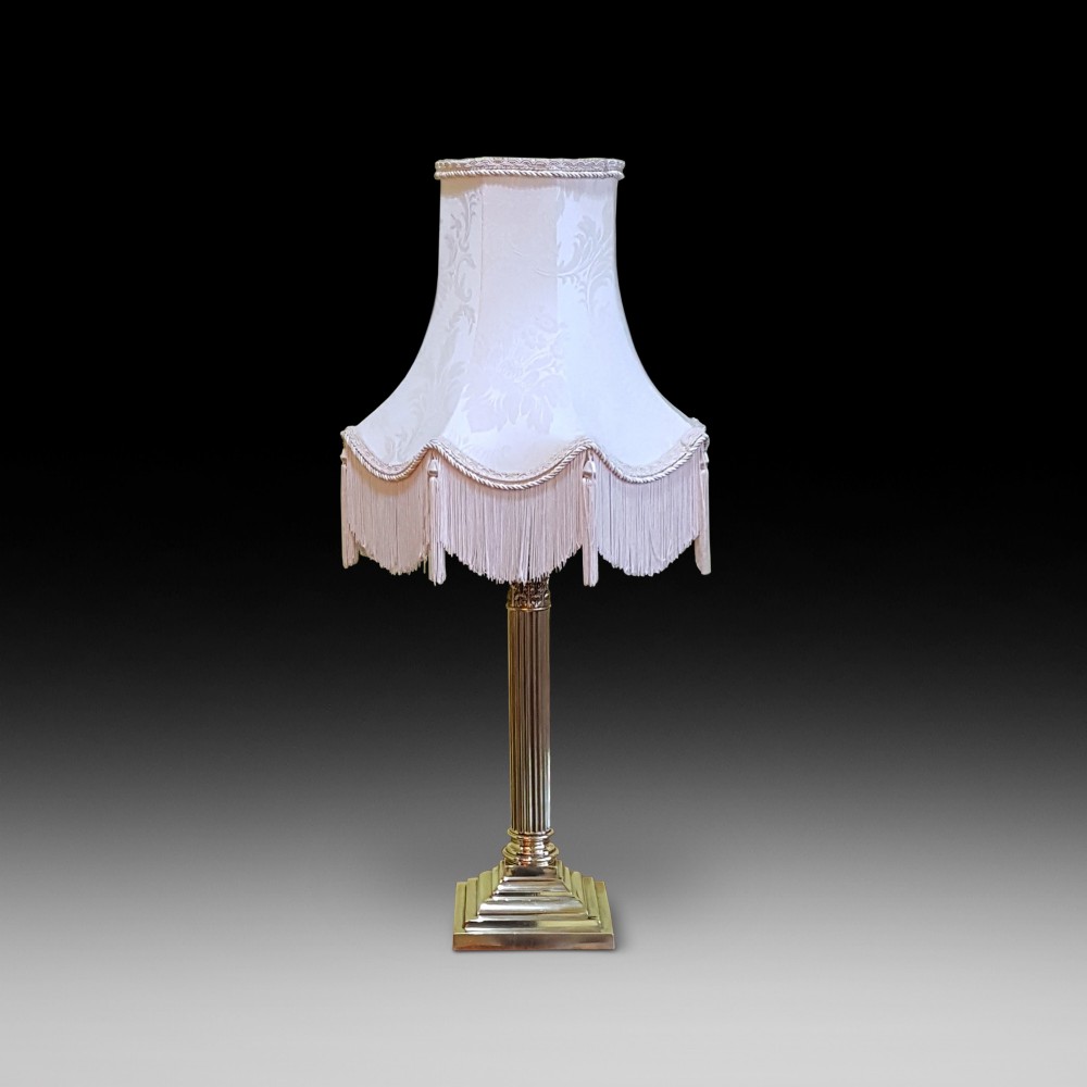 Edwardian Brass Table Lamp