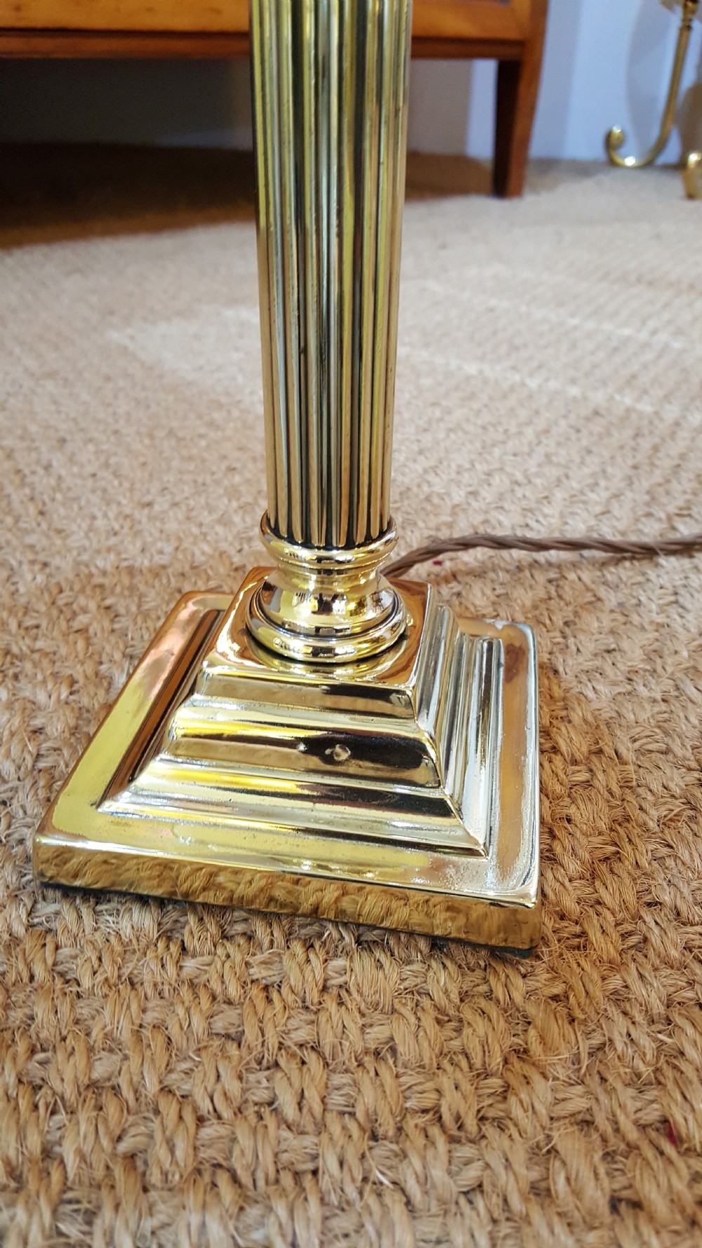 Edwardian Brass Table Lamp View III