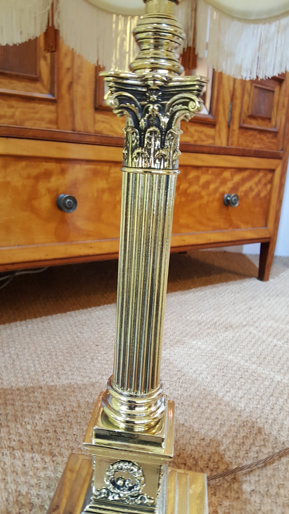 Late 19thC Brass Table Lamp View III