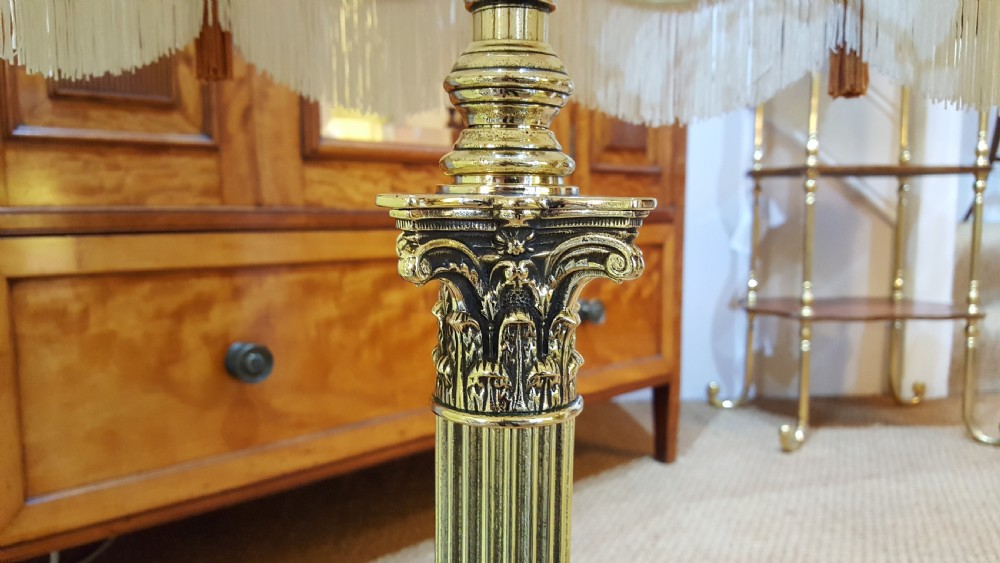 Late 19thC Brass Table Lamp View IV