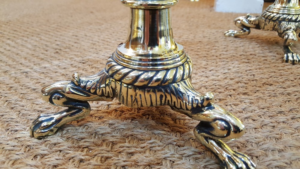 Pair of Victorian Brass Candelabra  View V