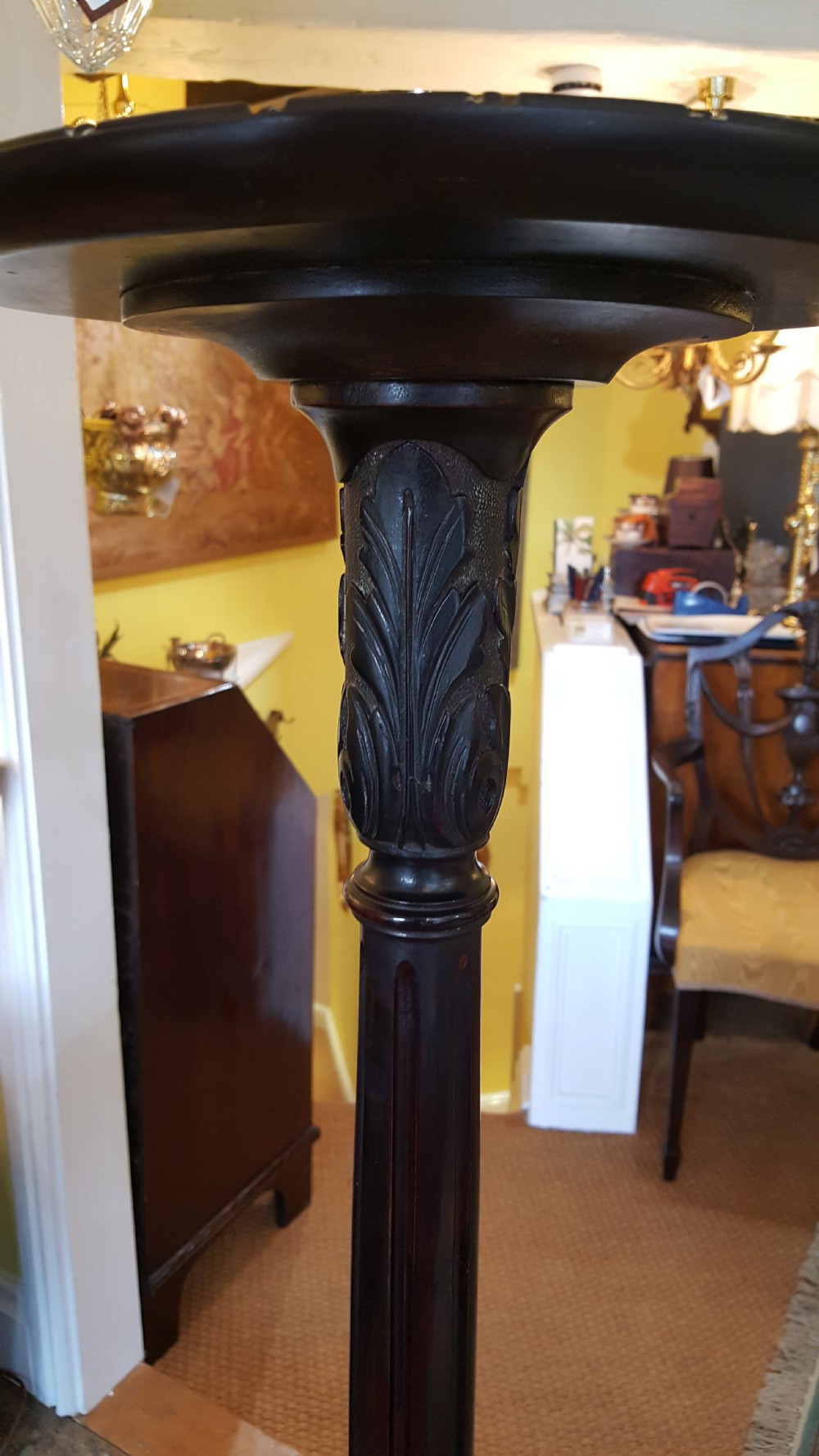 Edwardian Mahogany Tripod Torchere View II
