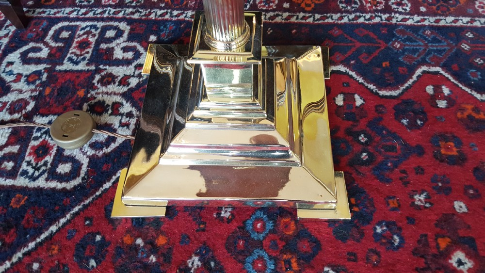 Victorian Brass Standard Extending Oil Lamp View III
