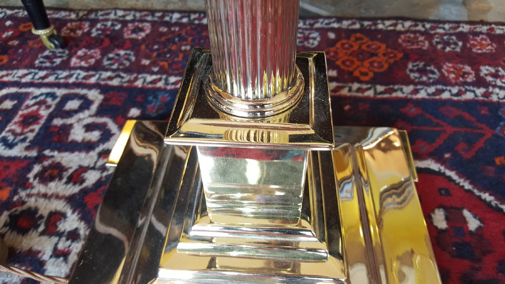 Victorian Brass Standard Extending Oil Lamp View IV