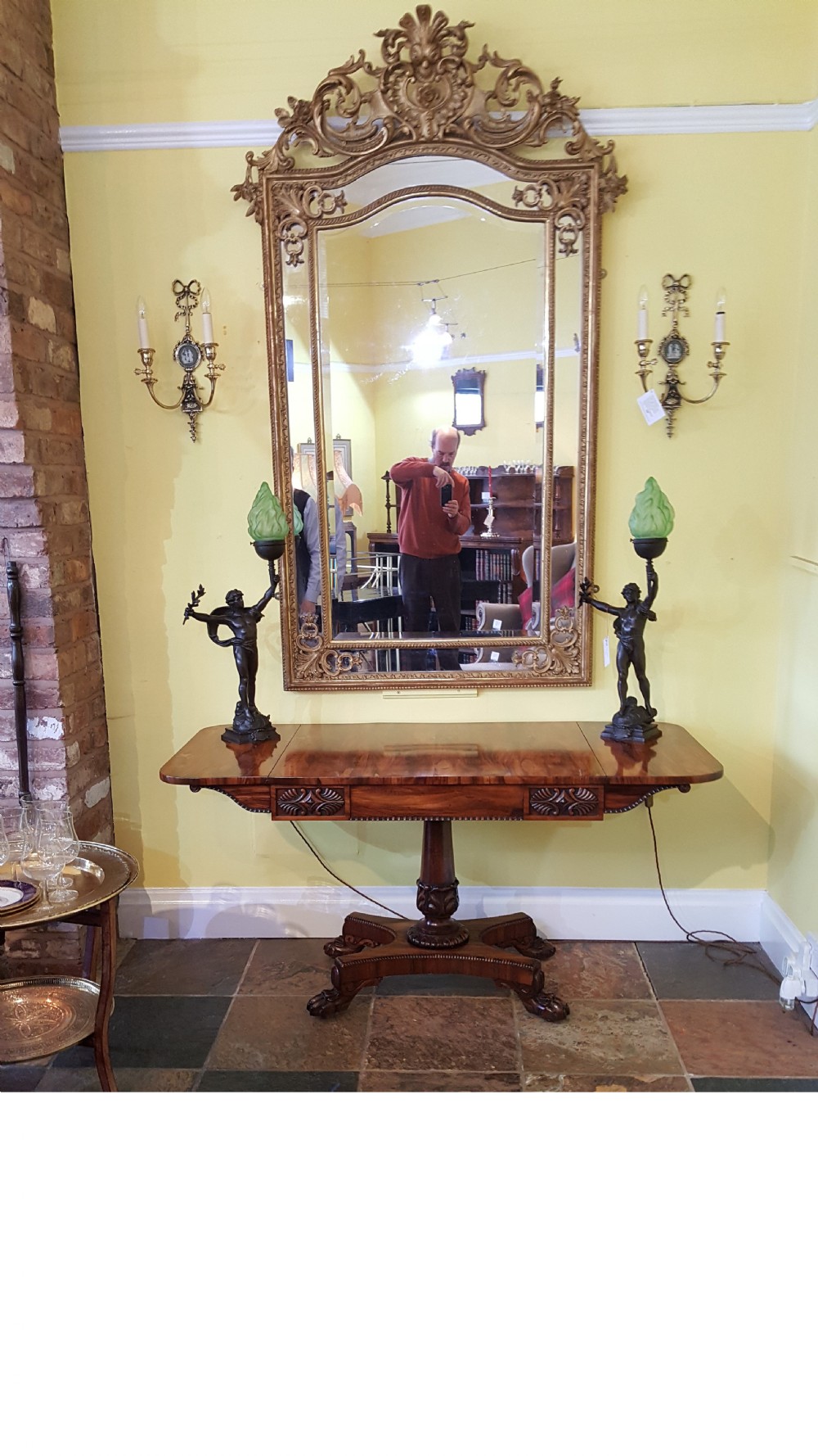 Pair of French Spelter Figural Table Lamps View II