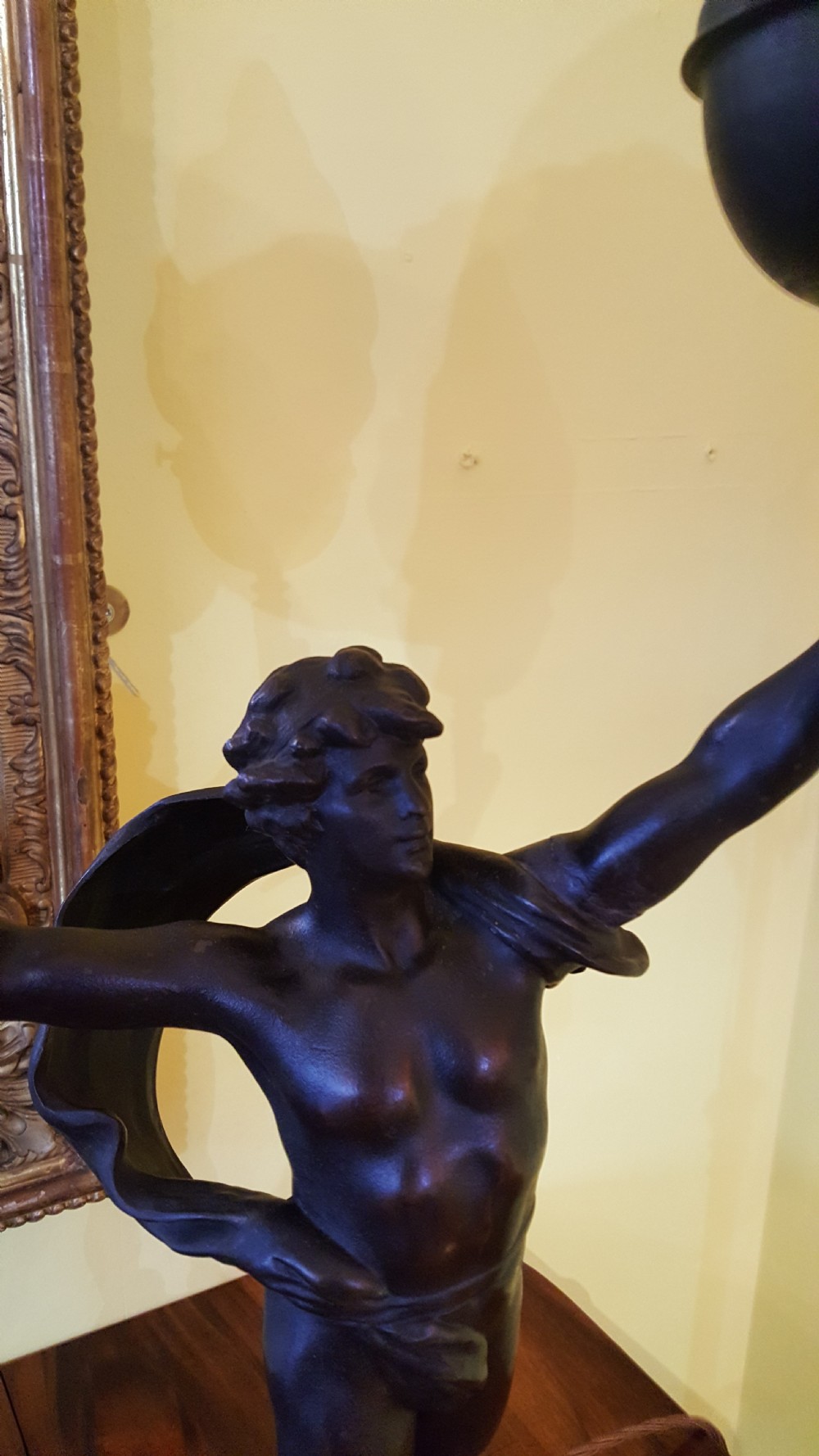 Pair of French Spelter Figural Table Lamps View III