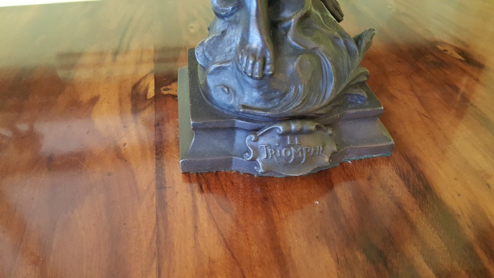 Pair of French Spelter Figural Table Lamps View V