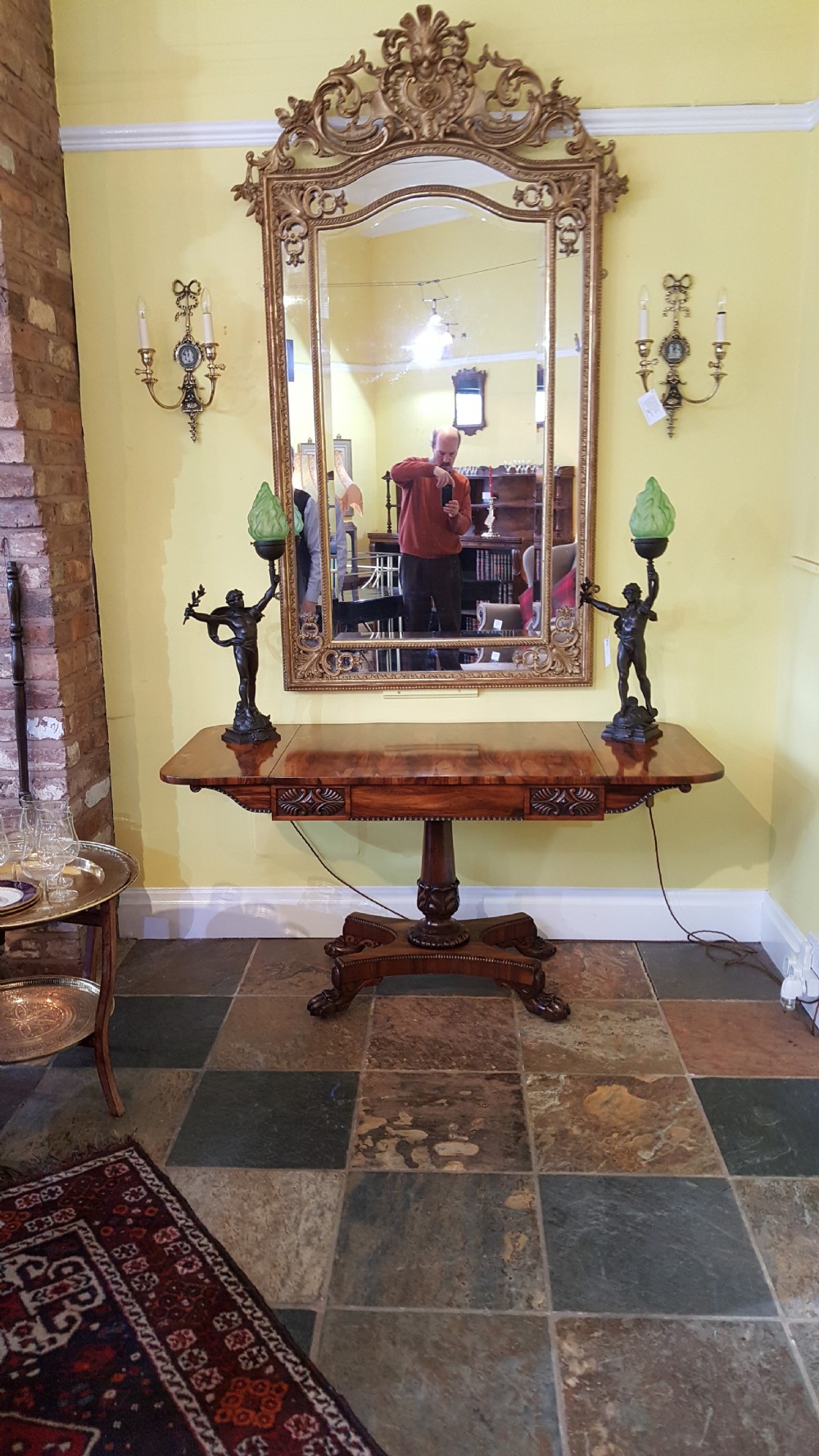 High Victorian Giltwood and Gesso Framed Mirror  View II