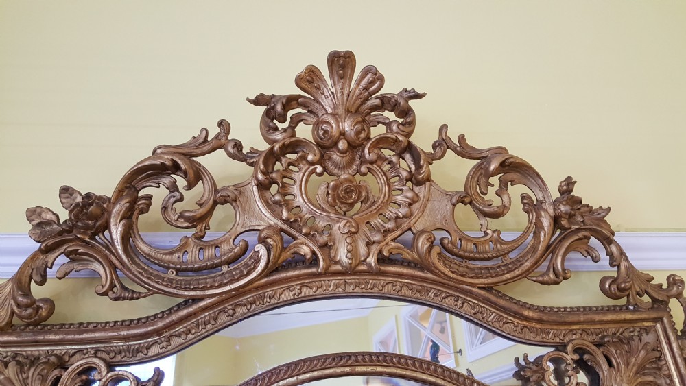 High Victorian Giltwood and Gesso Framed Mirror  View VI