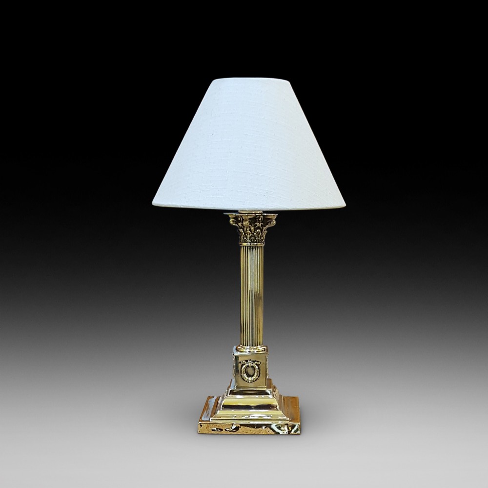 Edwardian Brass Table Lamp