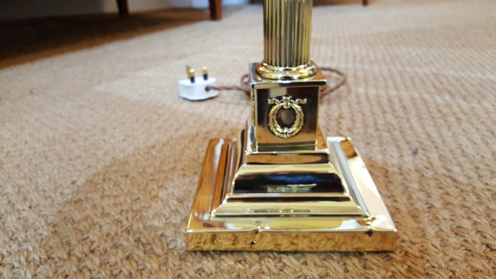 Edwardian Brass Table Lamp View III
