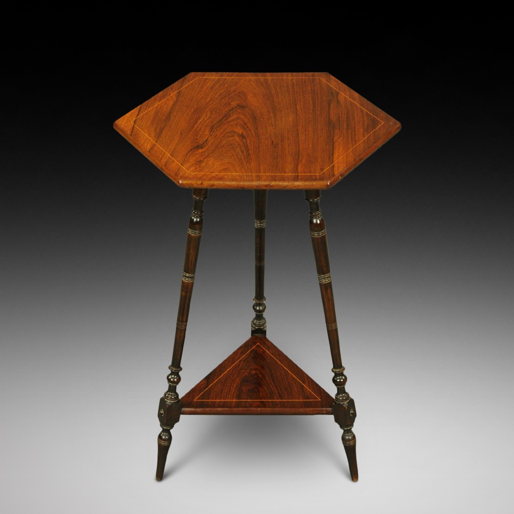 Edwardian inlaid rosewood occasional side table 