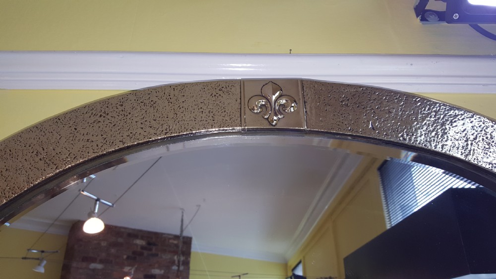 Arts and Crafts Beaten Brass Bevelled Mirror View II