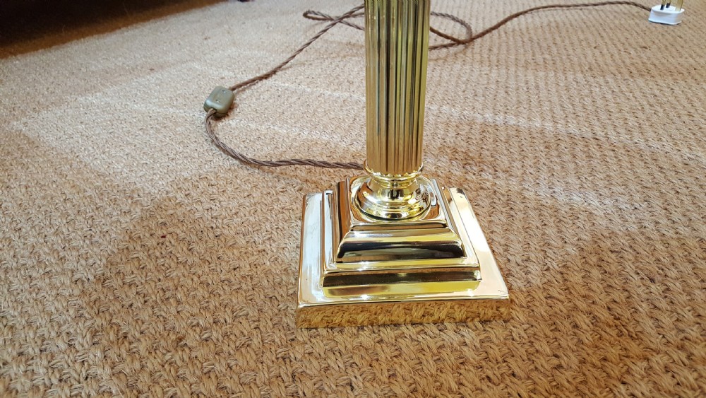 Edwardian Brass Table Lamp View IV