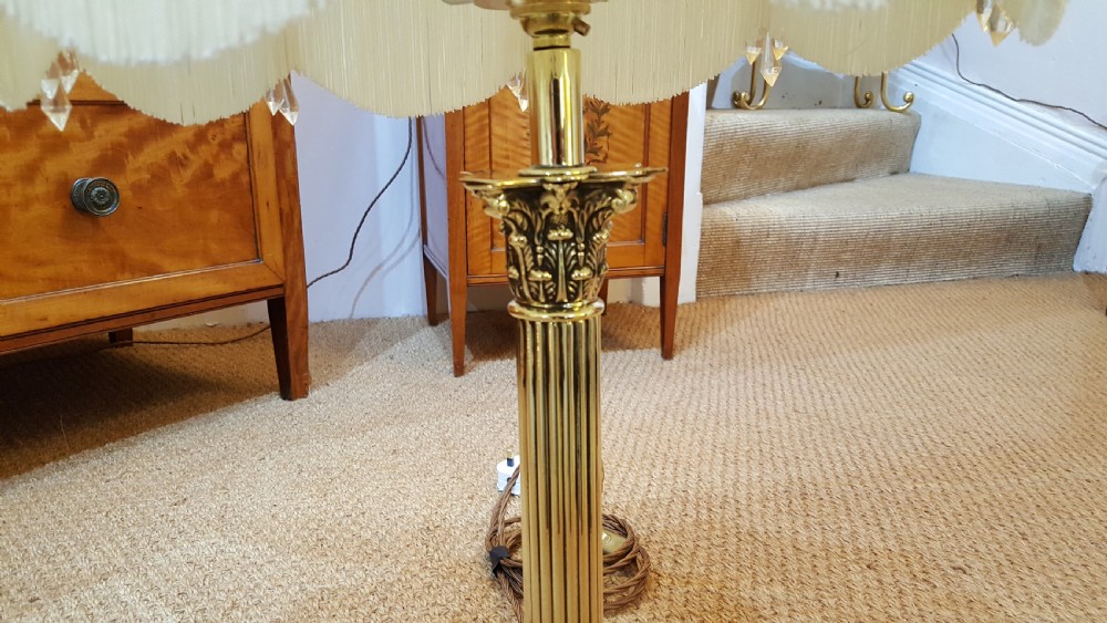Edwardian Brass Table Lamp View IV