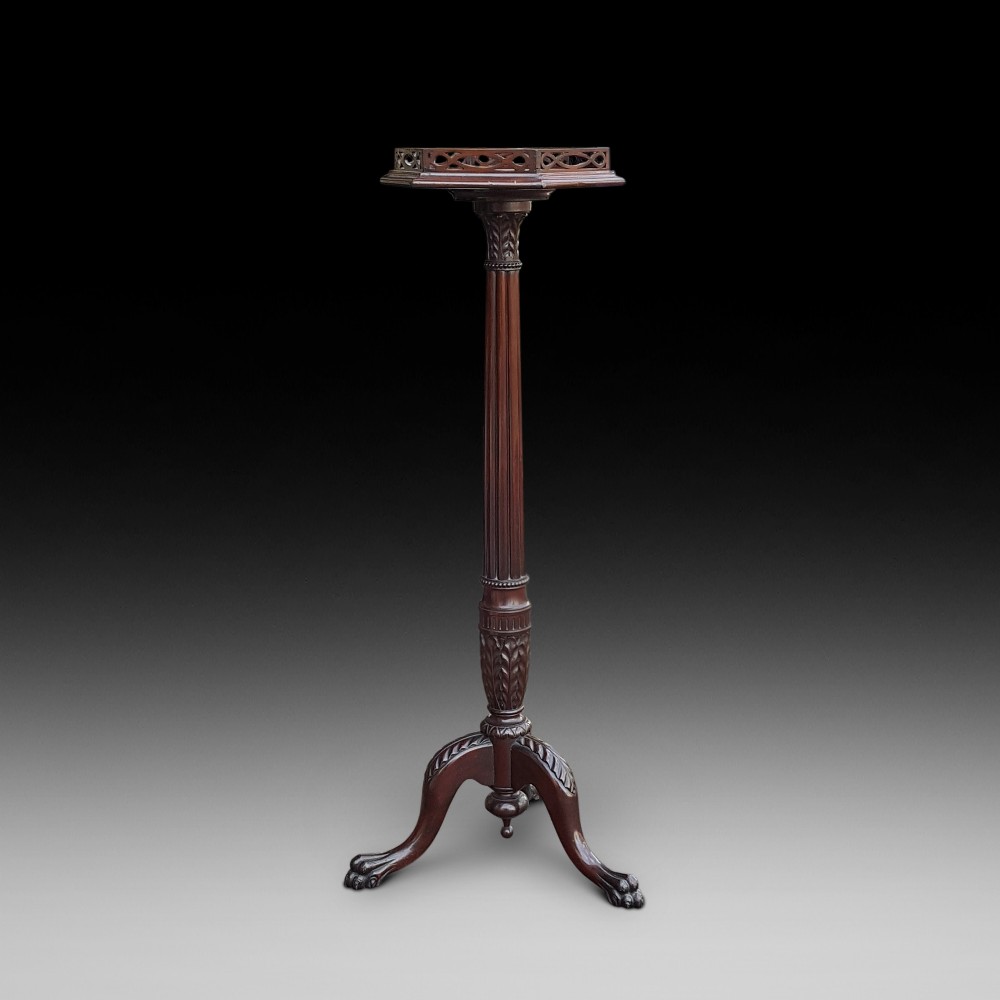 Edwardian mahogany torchere