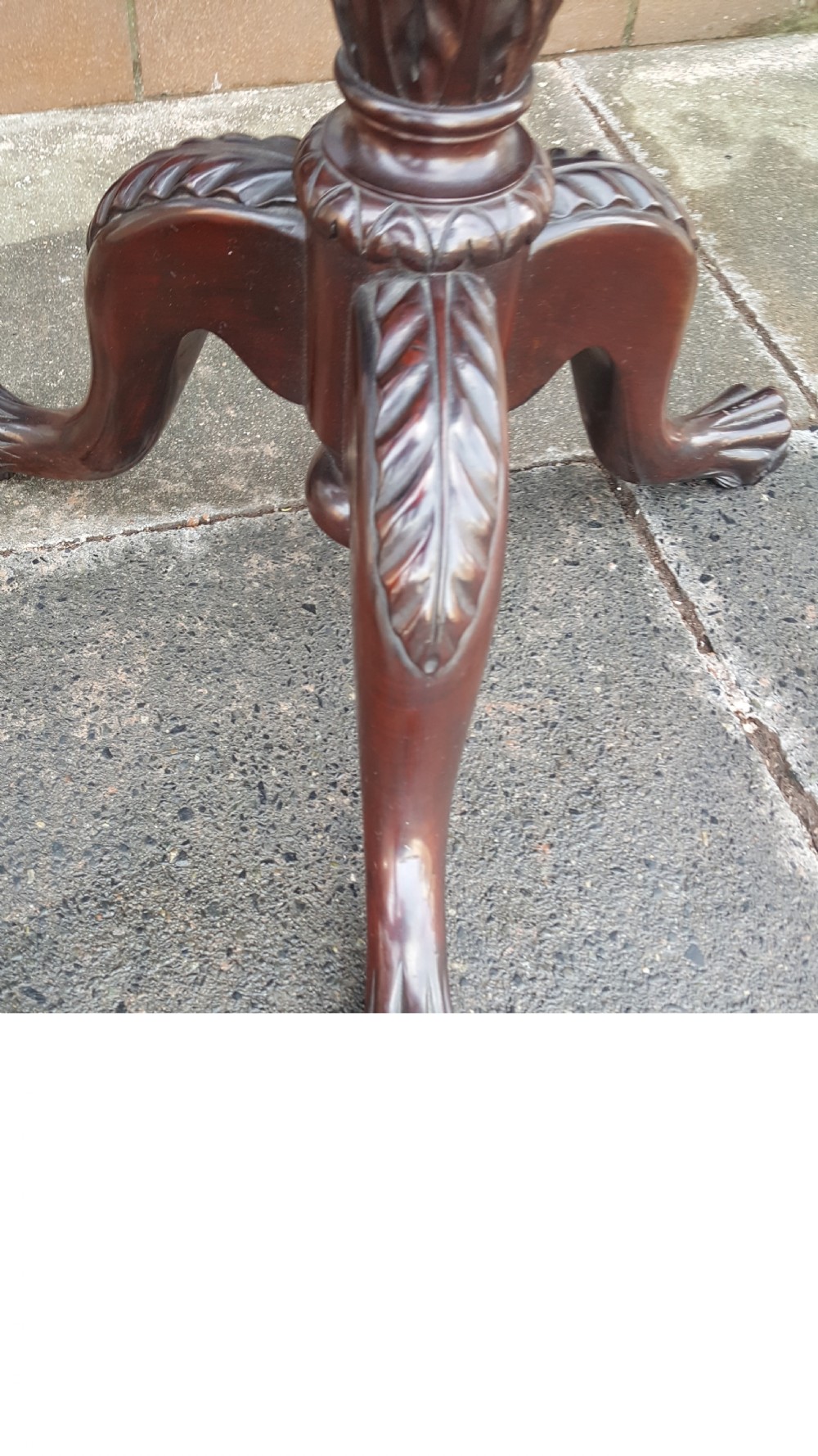 Edwardian mahogany torchere View II