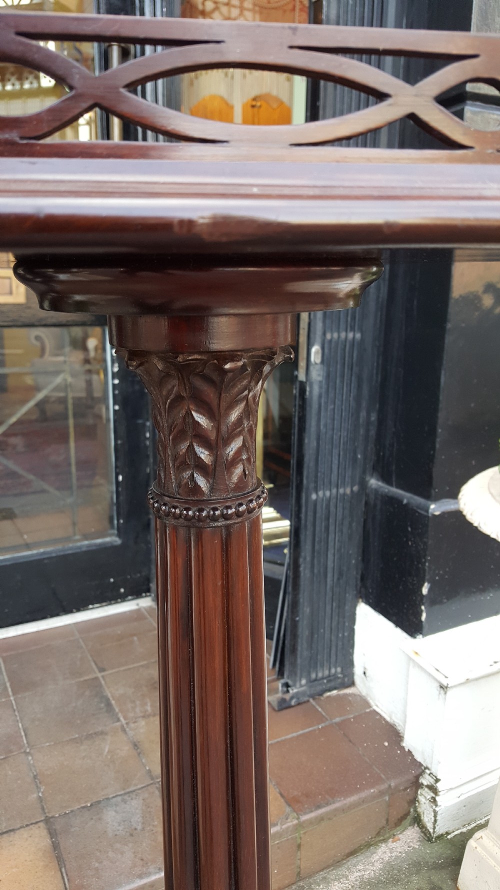 Edwardian mahogany torchere View V