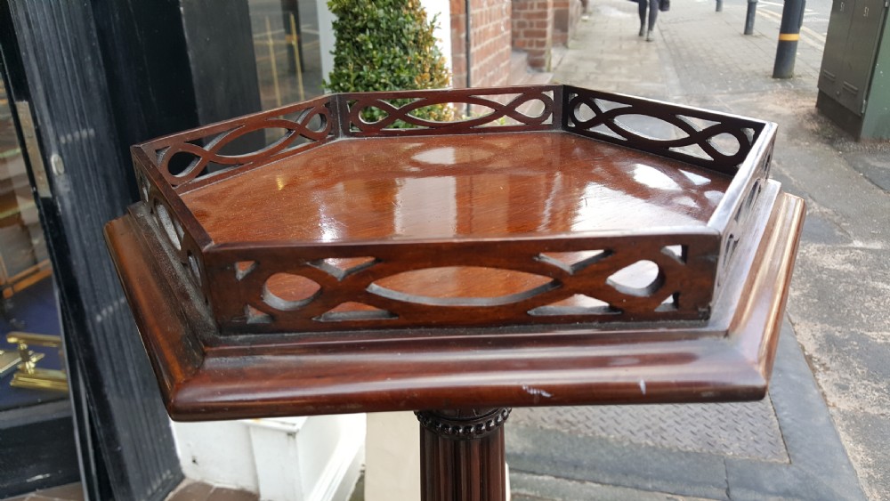 Edwardian mahogany torchere View VI
