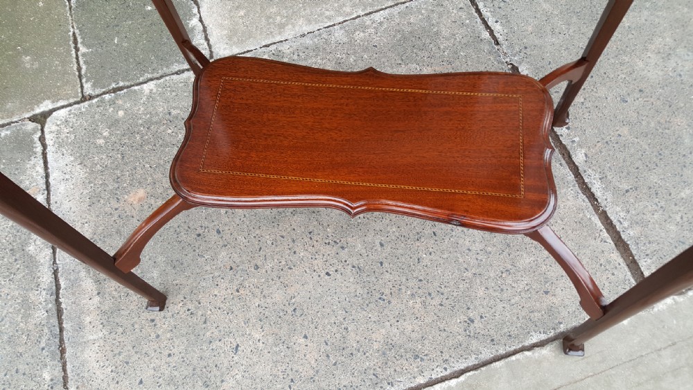 Edwardian Mahogany Shaped Side Lamp Table View III