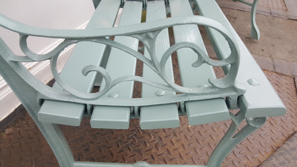 Pair of 1930's Cast Iron Garden Seats View III