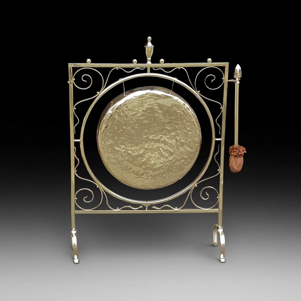 Art Nouveua Brass Gong