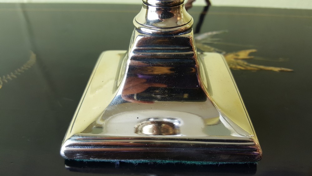 Pair of 1920's Brass Candle Sticks converted to Electric View II